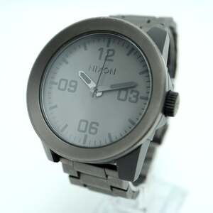 Nixon The Corporal SS Men's Gunmetal 48mm Watch Stainless Steel w New Battery